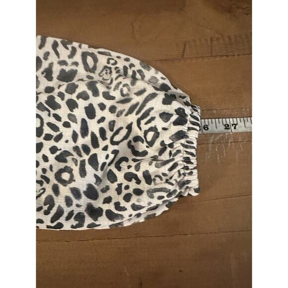 Zara Midi Dress Womens Sz S Oversized Sheath Balloon Sleeve Ruffle 90s Nostalgia - Picture 5 of 5